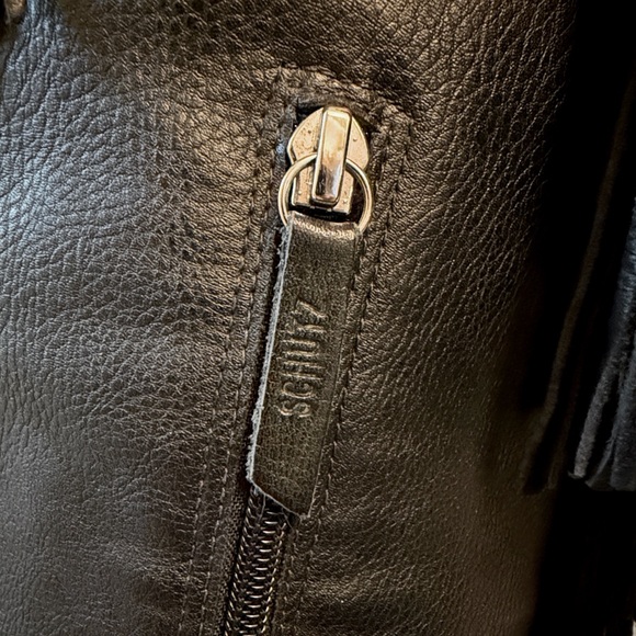 Schutz Kin Black Leather Thigh High Fringe Boots ~Anthropologie ~ Size 9 ~ NWOT - Picture 11 of 16